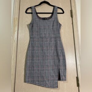 Plaid Sleeveless Body-con Mini Dress